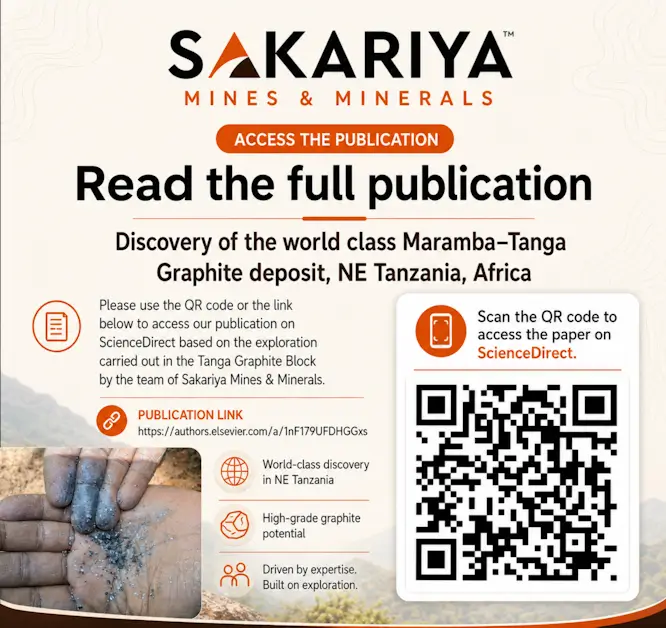 Tanga Graphite Project is featured in a peer-reviewed publication